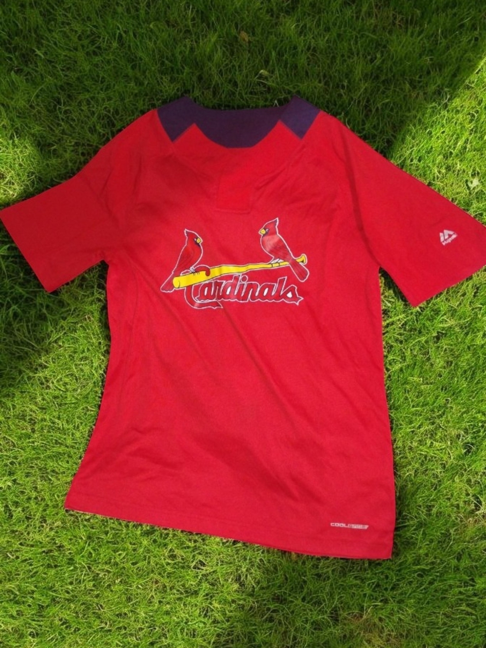 St. Louis Cardinals MLB Majestic Training Jersey Tee Medium